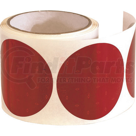 Buyers Products 5623000 3 Inch Red Round DOT Stick-On Reflectors - 100 Per Roll