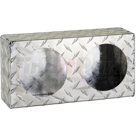 Buyers Products lb6123aldt Dual Round Light Box Diamond Tread Aluminum