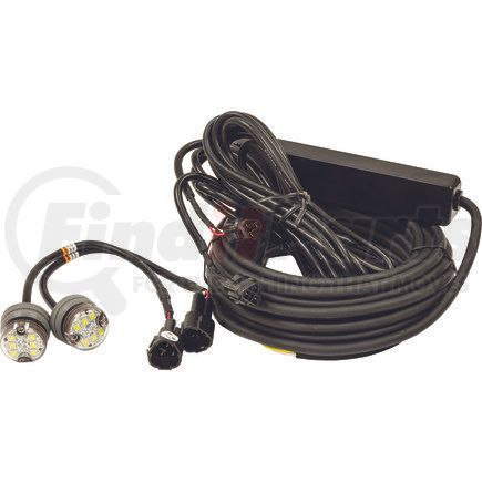 Buyers Products 8891327 25 Foot Amber/Clear Push-On Hideaway Strobe Kit With In-Line Flashers With 6 LED