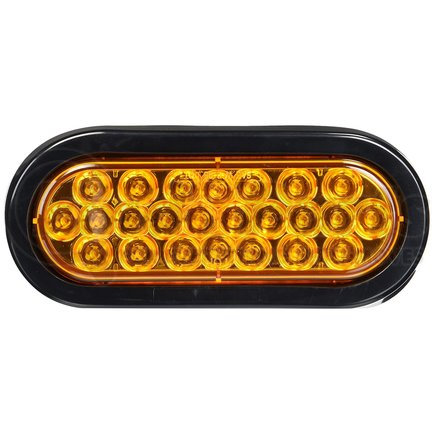 Buyers Products sl66ao Amber 6 Inch Oval Recessed LED Strobe Light with Quad Flash (Amber LEDs, Amber Lens)