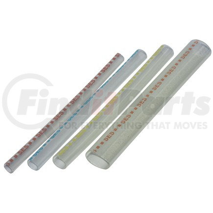 Phillips Industries 6-357 Heat Shrink Tubing - Hi-Flow CLEAR-VU™, 8-2/0 ga., Clear/Orange Dash, Six/ 6" Pcs., Polybag