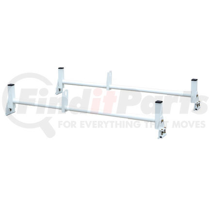 Buyers Products 1501310 White Van Ladder Rack Set - 2 Bars And 2 Clamps