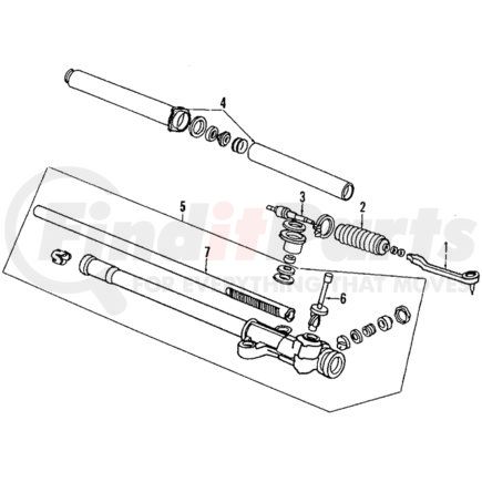 Honda 53601-SH3-A74 Rack, Power Steering (Left-Hand) - Honda (53601-SH3-A74)