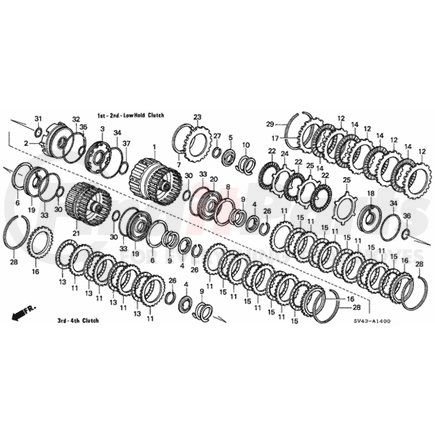 Honda 22543-P0Z-003 Plate, Low Clutch - Honda (22543-P0Z-003)