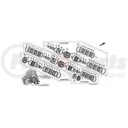 Honda 22543-P0X-003 Plate, Low Clutch - Honda (22543-P0X-003)