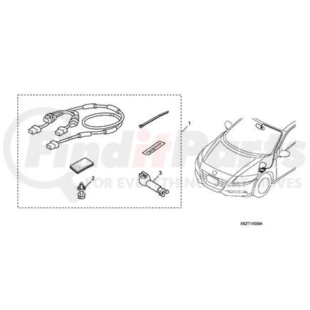 Honda 08V03-SZT-100 Mirror, Interior Attachment Kit - Honda (08V03-SZT-100)