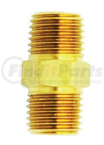 Milton Industries 646-1 Male Hex Nipple Brass Fitting 1/4" NPT x 3/8" NPT