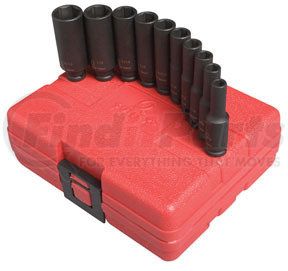 Sunex Tools 1830 1/4" Drive SAE Deep Magnetic Impact Socket Set 10 Pc.