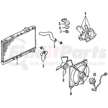 Mitsubishi MB845010 Fan Blade