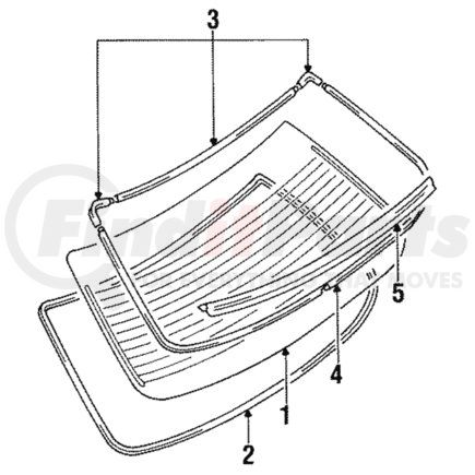 Mitsubishi MB786781 Glass