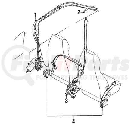 Mitsubishi MB722351 Front Belt Assembly