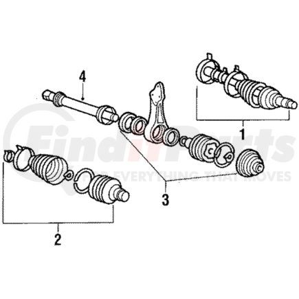 Mitsubishi MB620316 Inner Cv Joint