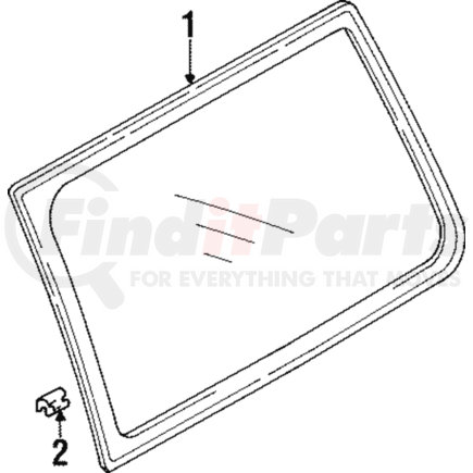 Mitsubishi MR274430 Quarter Glass