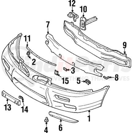 Mitsubishi MR328513 Bumper Cover Insert