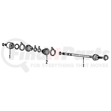 Mitsubishi MB620063 Axle Assembly