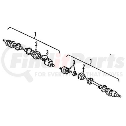 Mitsubishi MR165594 Axle Assembly