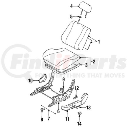 Mitsubishi MR718872 Seat Cushion