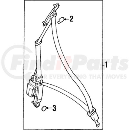 Mitsubishi MR747889 Seat Belt Assembly