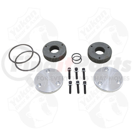 YUKON HARDCORE YHC50001 Yukon hardcore drive flange kit for Dana 44, 30 spline outer stubs. Yukon engraved caps.