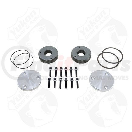YUKON HARDCORE YHC50002 Yukon hardcore drive flange kit for Dana 44, 30 spline outer stubs. Non-engraved caps.