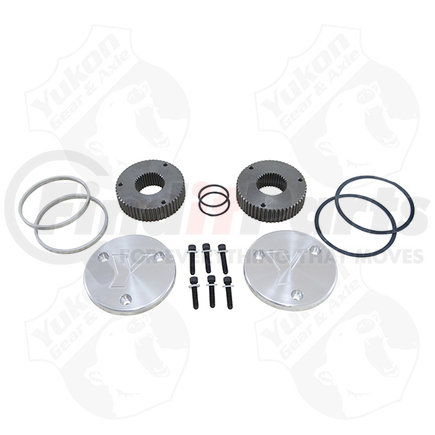 YUKON HARDCORE YHC50005 Yukon hardcore drive flange kit for Dana 60, 35 spline outer stubs. Yukon engraved caps.