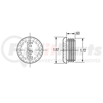 Fleet Engineers 031-01211 Plastic End Cap, 1.87"