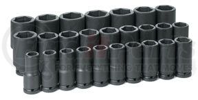 Grey Pneumatic 8026MD 26-Piece 3/4 in. Drive 6-Point Metric Deep Impact Socket Set