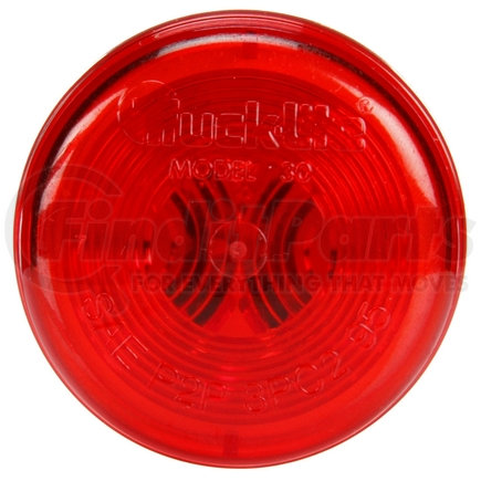 Truck-Lite 30200RP 30 Series, Incandescent, Red Round, 1 Bulb, Marker Clearance Light, PC, PL-10, 12V, Pallet