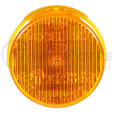 Truck-Lite 30250Y3 30 Series, LED, Yellow Round, 2 Diode, Marker Clearance Light, P3, Fit 'N Forget M/C, 12V, Bulk