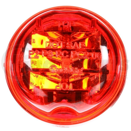 Truck-Lite 30275R3 30 Series, High Profile, LED, Red Round, 8 Diode, Marker Clearance Light, PC, PL-10, 12V, Bulk