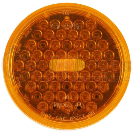 Truck-Lite 44273Y Super 44, LED, Yellow Round, 42 Diode, Rear Turn Signal, Fit 'N Forget S.S., 24V