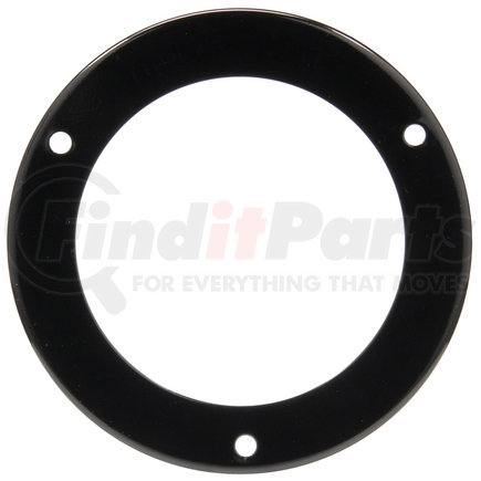 Truck-Lite 44709 Flange Mount, 4 in Diameter Lights, Used In Round Shape Lights, Black Stainless Steel, 3 Screw Bracket Mount