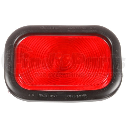 Truck-Lite 45007R 45 Series, CHMSL Products, Incandescent, High Mounted Stop Light, 1 Bulb, Rectangular Red Polycarbonate, Black Grommet Mount, PL-2, Stripped End/Ring Terminal, 12V, Kit