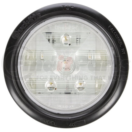 Truck-Lite 44180C Super 44, LED, Clear Round, 6 Diode, Back - Up Light, Black Grommet Mount, Fit 'N Forget S.S., Female PL-2, 12V, Kit