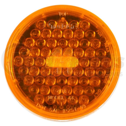 Truck-Lite 44201Y Super 44, LED, Yellow Round, 42 Diode, Rear Turn Signal, Fit 'N Forget S.S., 12V