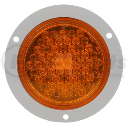 Truck-Lite 44221Y Super 44, LED, Yellow Round, 42 Diode, Rear Turn Signal, Gray Flange Mount, Fit 'N Forget S.S., 12V