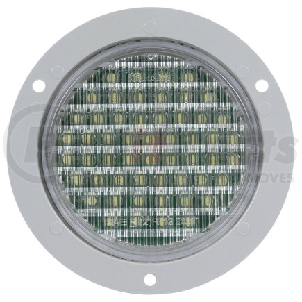 Truck-Lite 44235C Super 44 LED Clear Round Back Up Light - Fit N' Forget S.S., 12V, 54 Diode, Gray Flange Mount