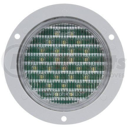 Truck-Lite 44236C Super 44 LED Clear Round Back Up Light - Fit N' Forget S.S., 12V, 27 Diode, Gray Flange Mount