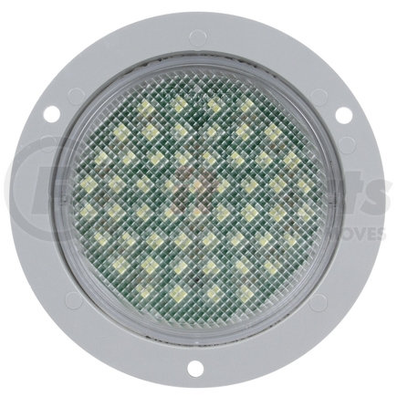 Truck-Lite 44237C 44 Series, LED, 54 Diode, Round Clear, Dome Light, Gray Flange Mount, Fit 'N Forget S.S., 12V