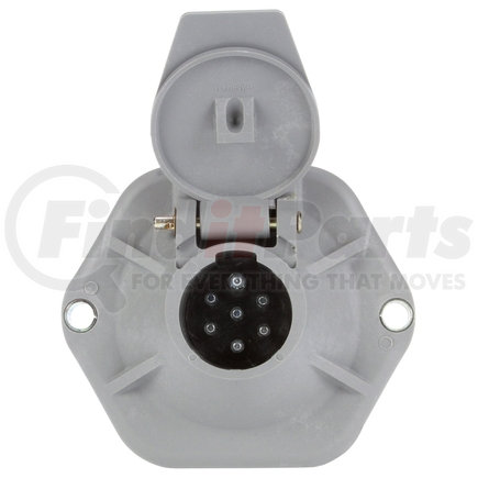 Truck-Lite 50860 50 Series Receptacle - 7 Solid Pin, Grey Plastic, Surface Mount