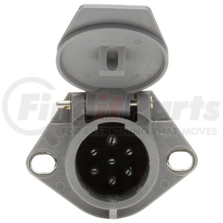 Truck-Lite 50869 50 Series Receptacle - 7 Split Pin, Grey Plastic, Flush Mount