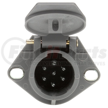 Truck-Lite 50872 50 Series Receptacle - Push-On, 7 Split Pin, Grey Plastic, Flush Mount