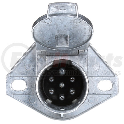 Truck-Lite 50896 50 Series Receptacle - 7 Split Pin, Silver Steel, Flush Mount