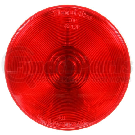 Truck-Lite 49202R3 Stop/Turn/Tail Light - 40 Series, Male Pin, Incandescent, Red, Round, 1 Bulb, PL-3, 12V, Bulk