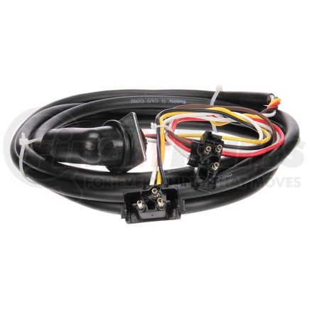 Truck-Lite 50203 Wiring Harness - 50 Series, 2 Plug, LH Side, 156 in. Stop/Turn/Tail, W/ S/T/T Breakout, 14 Gauge, Right Angle PL-3, Ring Terminal