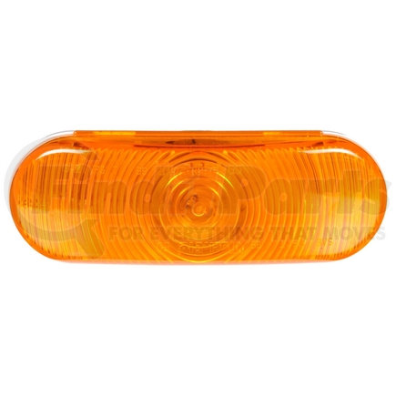 Truck-Lite 60202Y Turn Signal Light - Super 60®, Incandescent, 1 Bulb, 2"X 6" Oval, Grommet Mount, PL-3, PC, 12V, Yellow