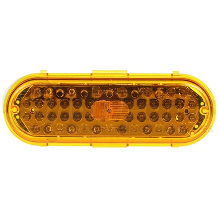 Truck-Lite 60290Y 60 Series, LED, Yellow Oval, 44 Diode, Front/Park/Turn, 12V, Fit 'N Forget S.S.