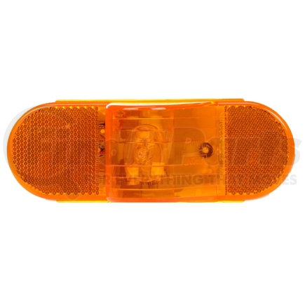 Truck-Lite 60015Y 60® Series, 1 Bulb, Side Turn, 2" x 6" Oval, Black Grommet Mount, Kit, PL-3, Stripped End/Ring Terminal, PC, Yellow