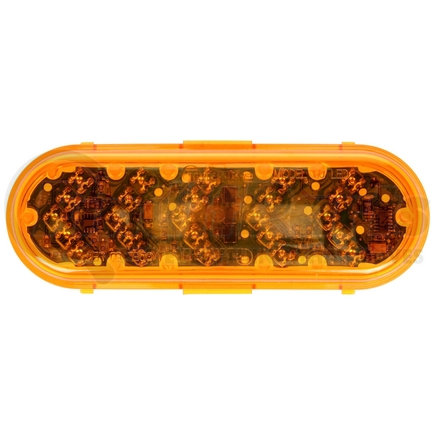 Truck-Lite 60080Y 60 Series, Sequential Arrow, LED, Yellow Oval, 25 Diode, Auxiliary Turn Signal, Black Grommet Mount, Fit 'N Forget S.S., Straight PL-3 Female, 12V, Kit