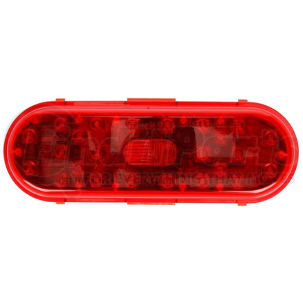 Truck-Lite 60085R 60 Series, LED, Red, Oval, 26 Diode, Stop/Turn/Tail, Black Grommet Mount, Diamond Shell, Fit 'N Forget S.S., Straight PL-3 Female, 12V, Kit